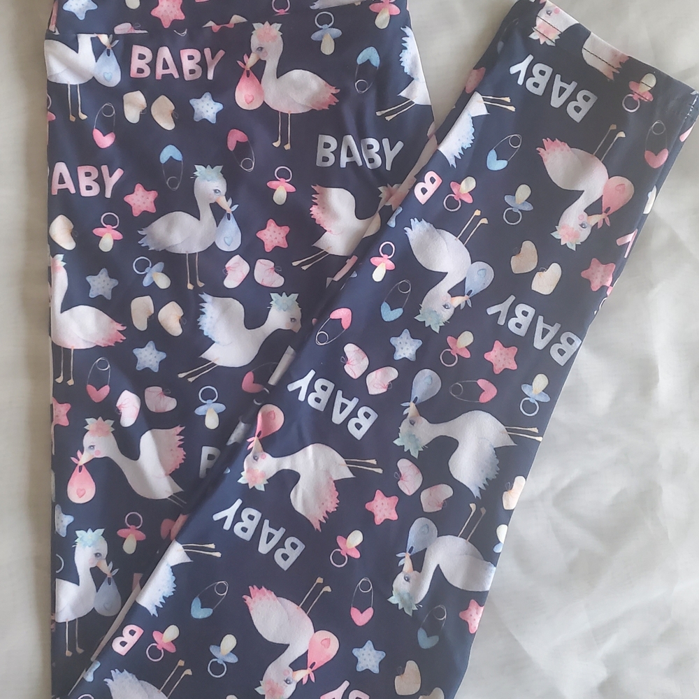 Stork Print Leggings